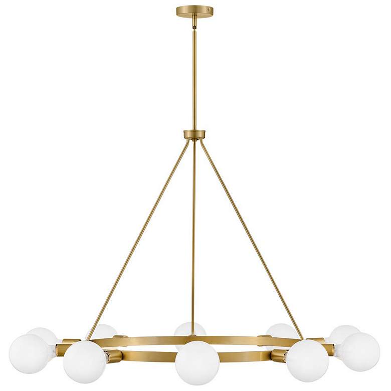 Image 1 LARK ORLA Large Single Tier Chandelier Lacquered Brass