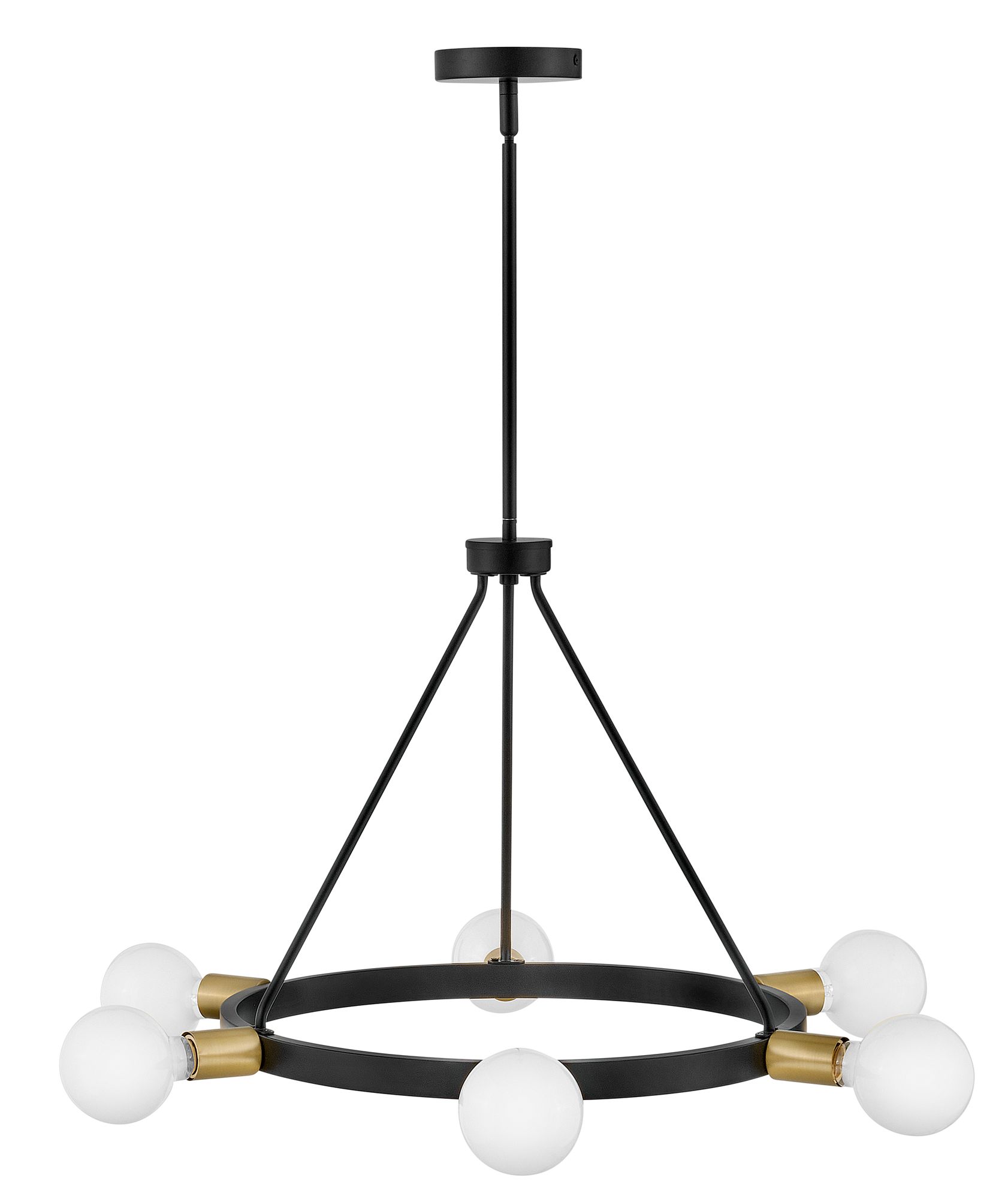 Image 6 Lark Orla Medium Single Tier Chandelier 24" Black more views