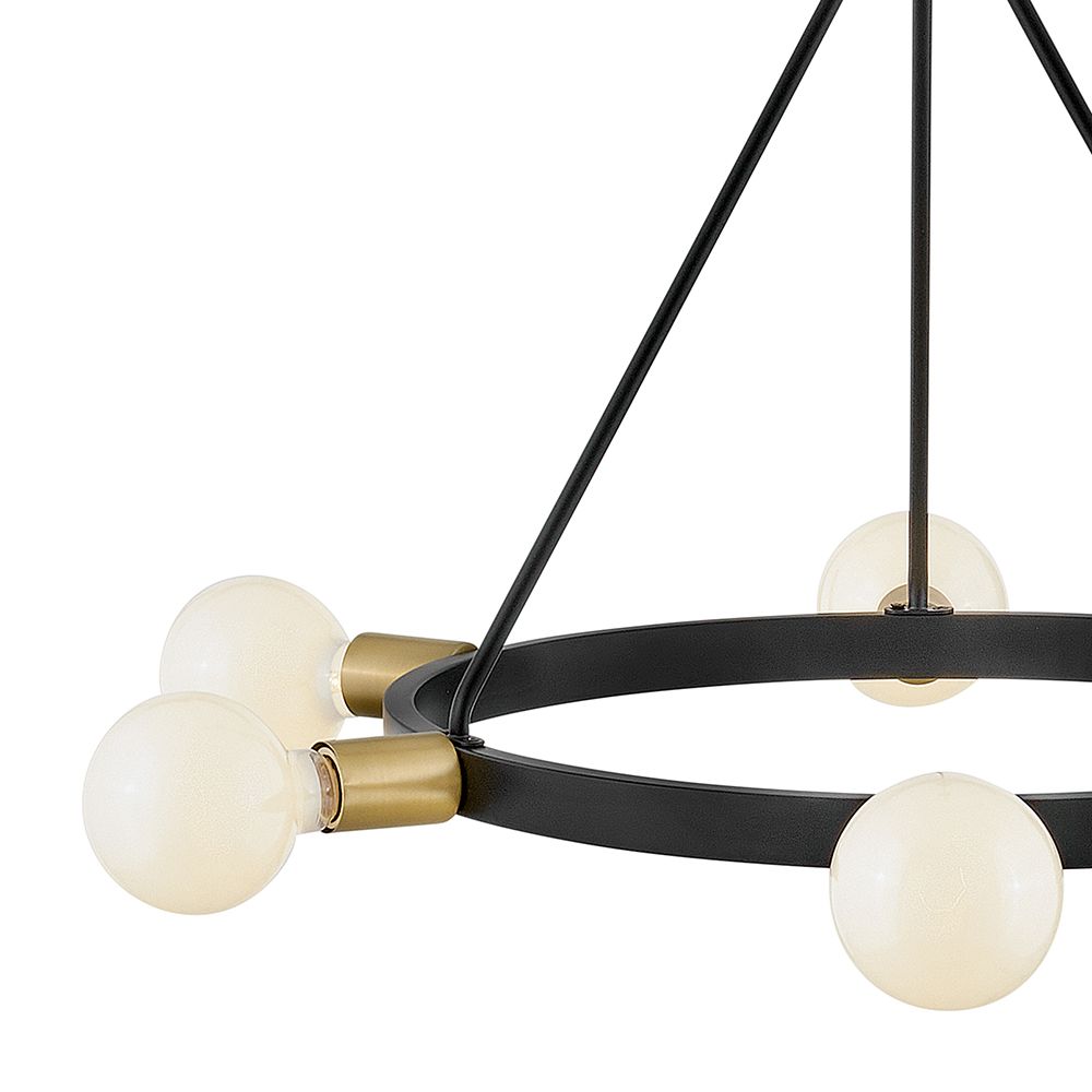 Lark Orla Medium Single Tier Chandelier 24" Black
