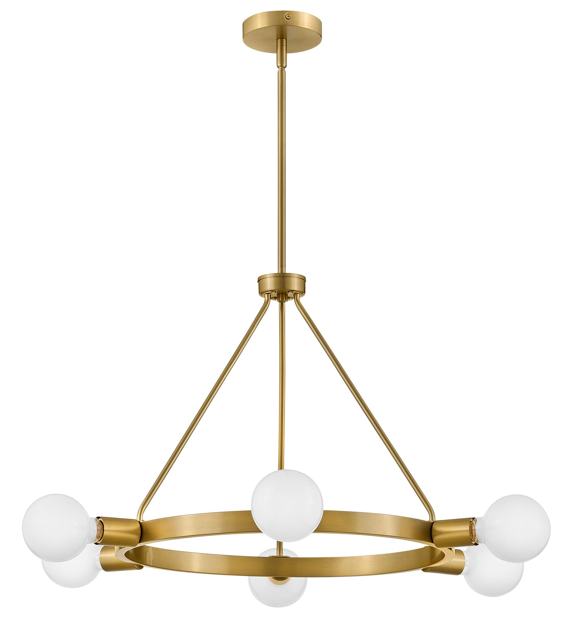 Image 2 Lark Orla Medium Single Tier Chandelier 24" Lacquered Brass more views