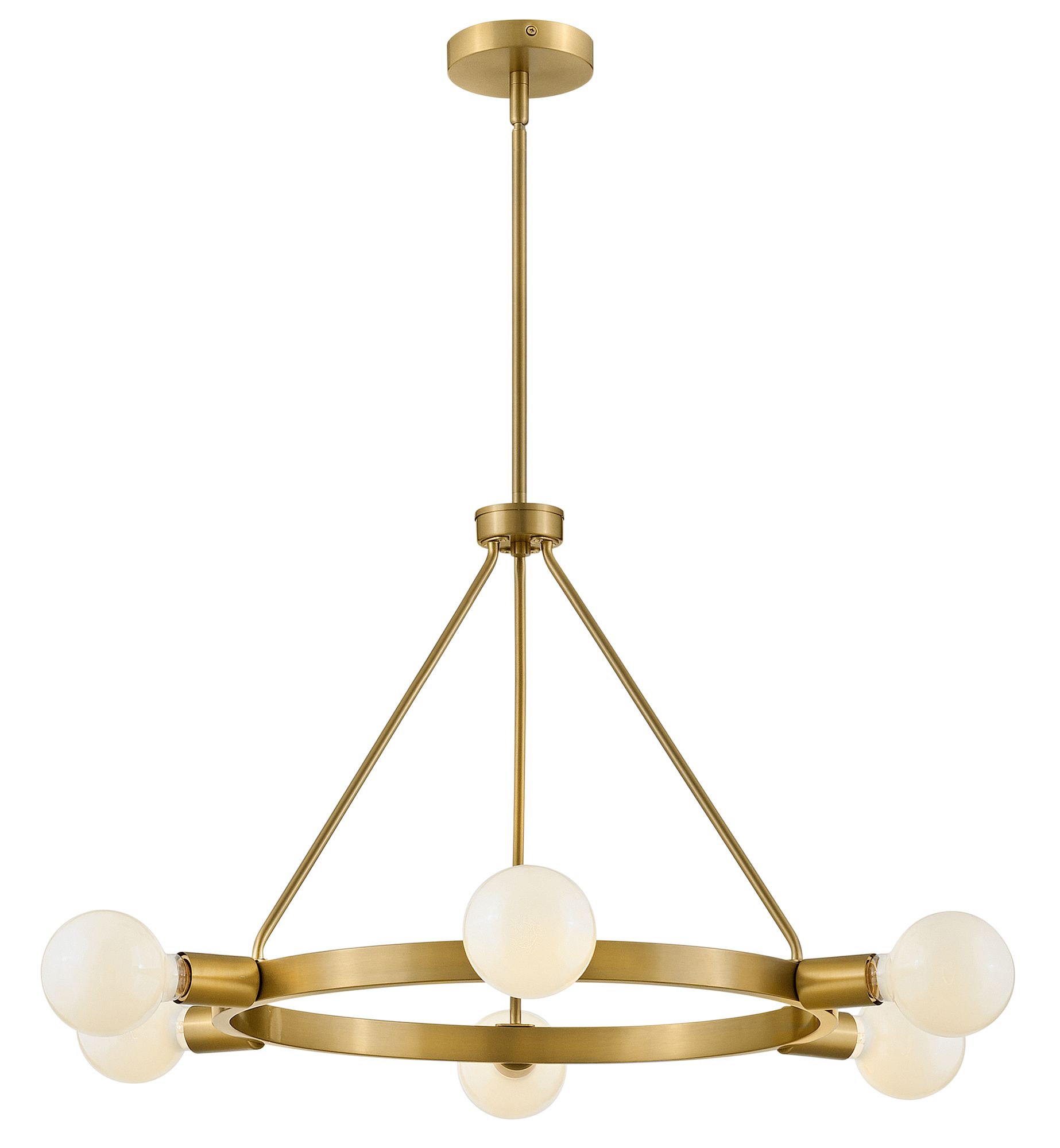Image 3 Lark Orla Medium Single Tier Chandelier 24" Lacquered Brass more views