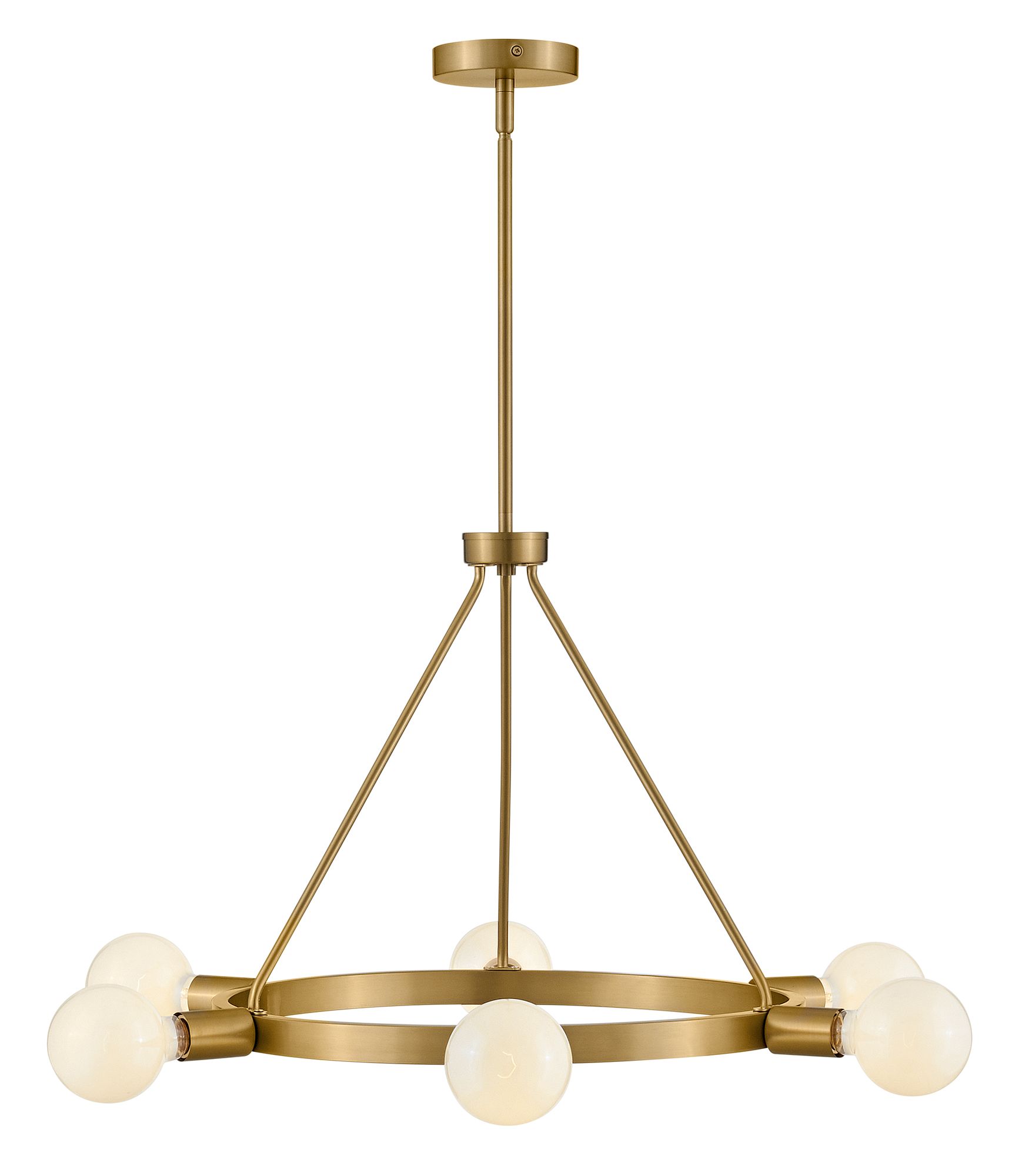 Image 4 Lark Orla Medium Single Tier Chandelier 24" Lacquered Brass more views
