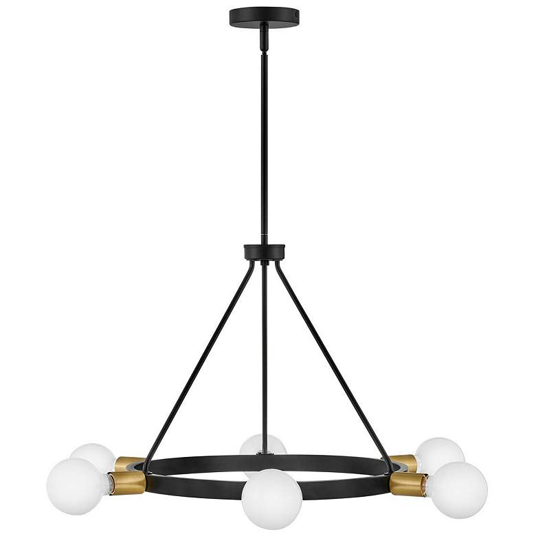 Image 1 LARK ORLA Medium Single Tier Chandelier Black