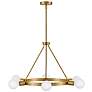 1_LARK ORLA Medium Single Tier Chandelier Lacquered Brass