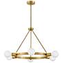 Thumbnail2 of LARK ORLA Medium Single Tier Chandelier Lacquered Brass more views
