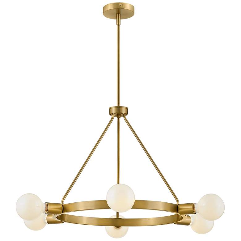 Image 3 LARK ORLA Medium Single Tier Chandelier Lacquered Brass more views