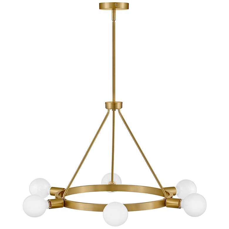 Image 5 LARK ORLA Medium Single Tier Chandelier Lacquered Brass more views