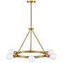 5_LARK ORLA Medium Single Tier Chandelier Lacquered Brass more views