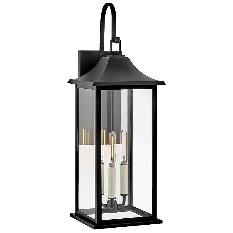 Image 1 Lark Outdoor Large Wall Mount Lantern Black