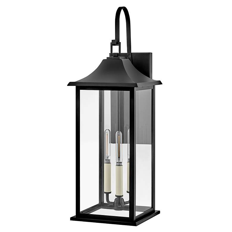 Image 2 Lark Outdoor Large Wall Mount Lantern Black more views