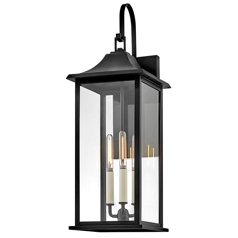 Image 3 Lark Outdoor Large Wall Mount Lantern Black more views