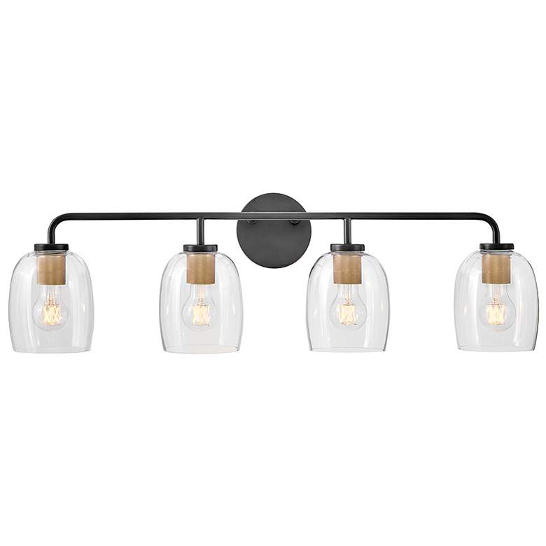 Image 1 Lark Percy Bath Large Four Light Vanity 33" Black