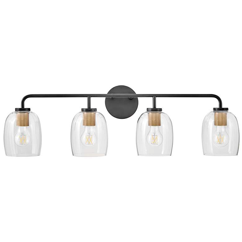 Image 2 Lark Percy Bath Large Four Light Vanity 33" Black more views