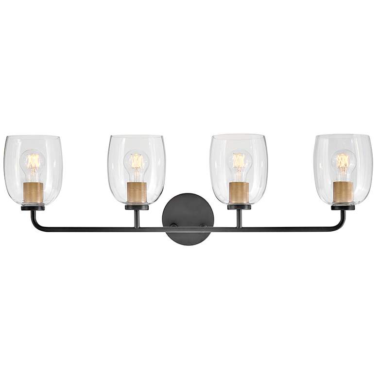 Image 7 Lark Percy Bath Large Four Light Vanity 33" Black more views