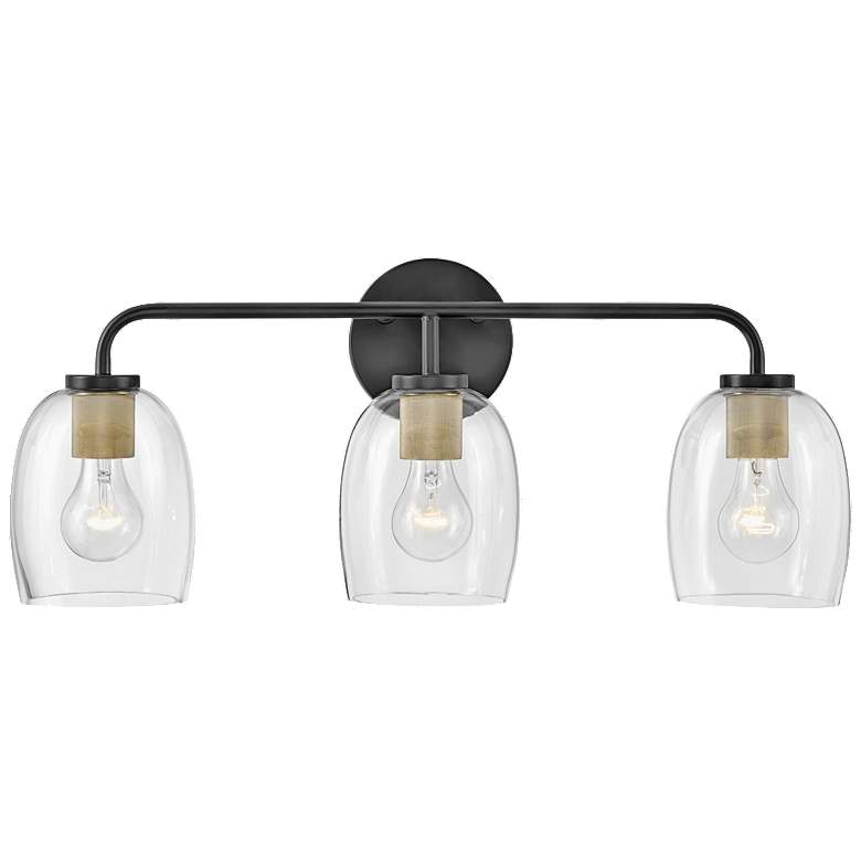 Image 1 Lark-Percy Bath-Three Light Vanity-Black-Lacquered Brass