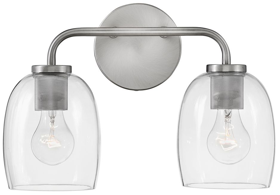 LarkPercy BathTwo Light VanityAntique Nickel 431M3 Lamps Plus