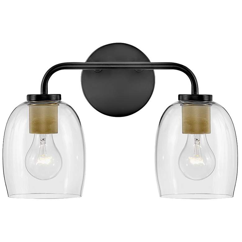 Image 1 Lark-Percy Bath-Two Light Vanity-Black-Lacquered Brass