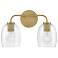 Lark-Percy Bath-Two Light Vanity-Lacquered Brass