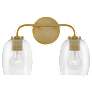 Lark-Percy Bath-Two Light Vanity-Lacquered Brass