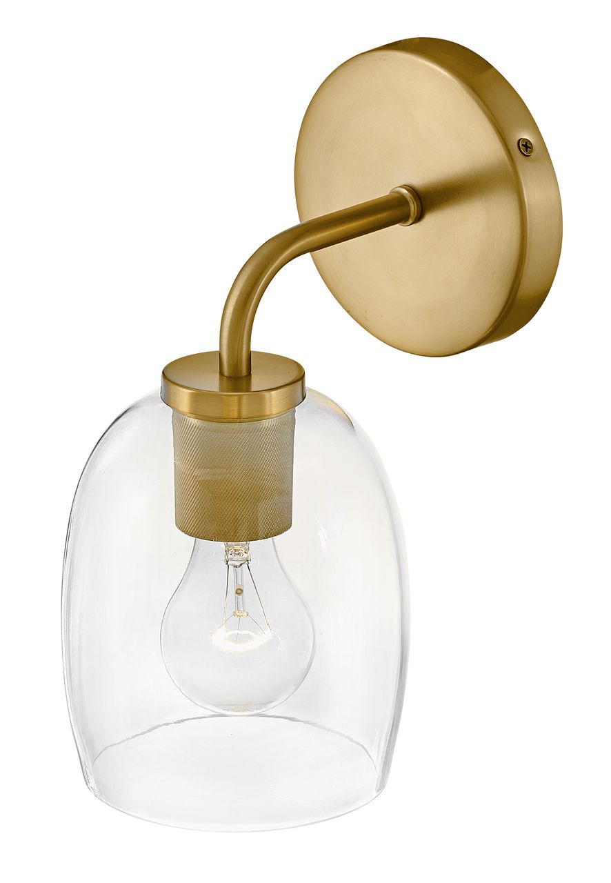 Image 3 Lark Percy Medium Single Light Vanity 11" Lacquered Brass more views