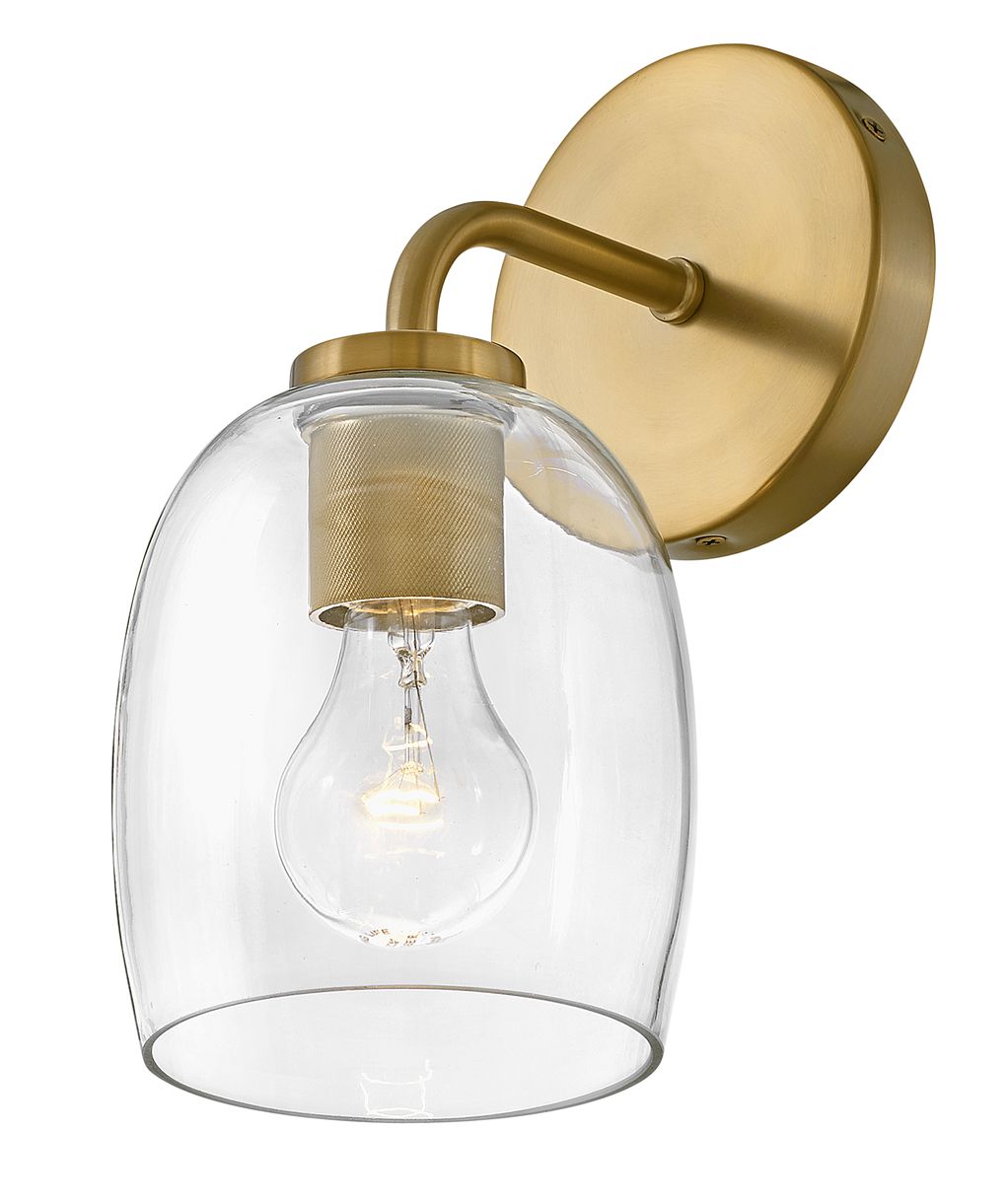 Image 4 Lark Percy Medium Single Light Vanity 11" Lacquered Brass more views