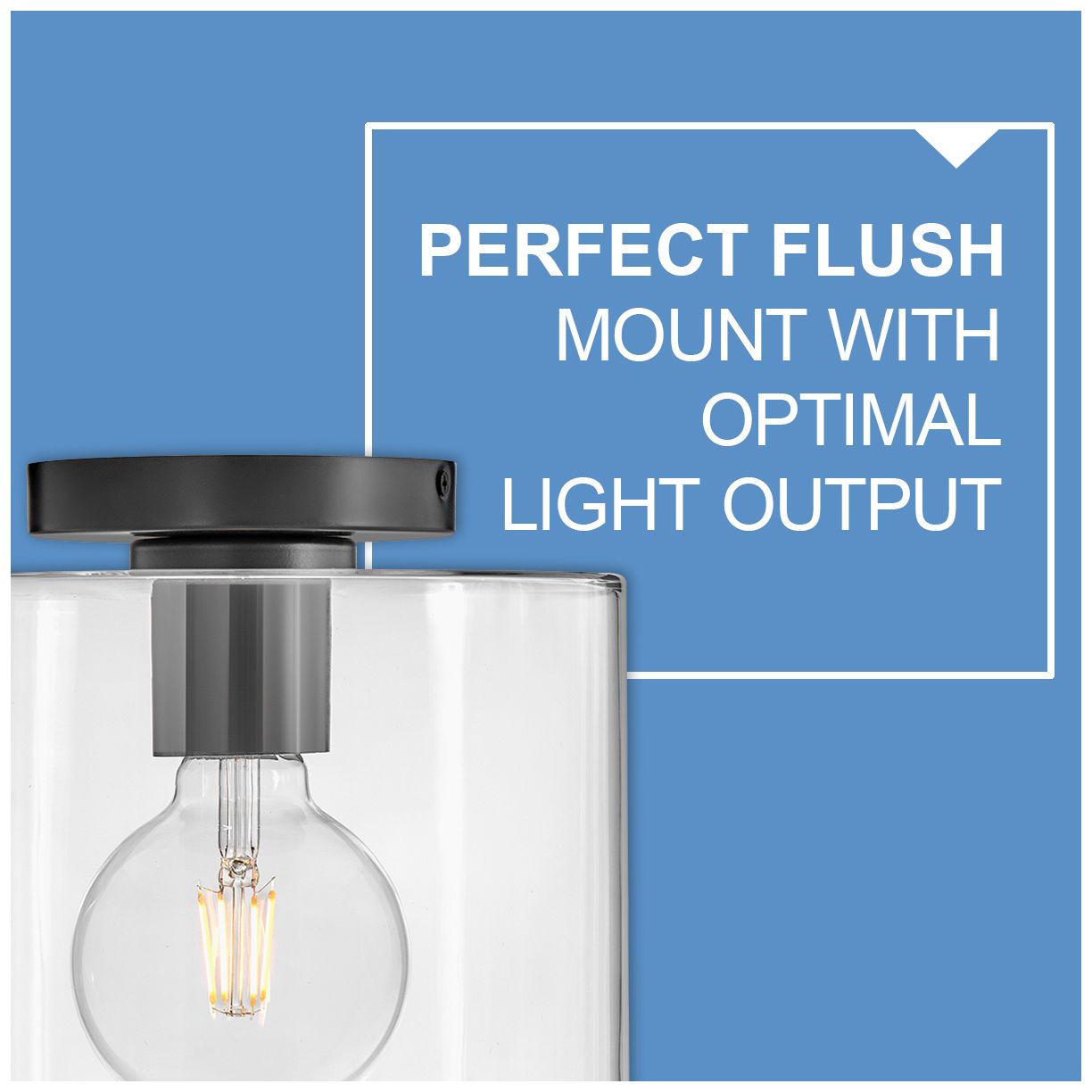 Lark Pippa Foyer Extra Small Flush Mount Black