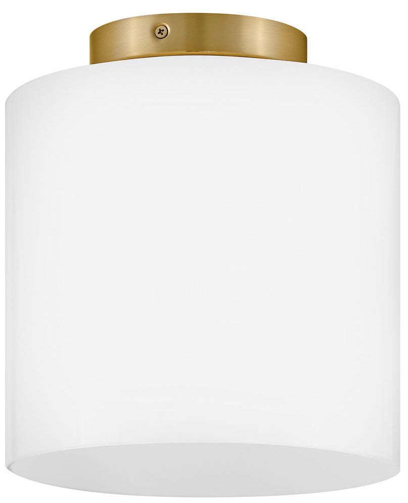 Image Lark Pippa Interior Extra Small Flush Mount 8.5" Cased Opal Lacquered Brass