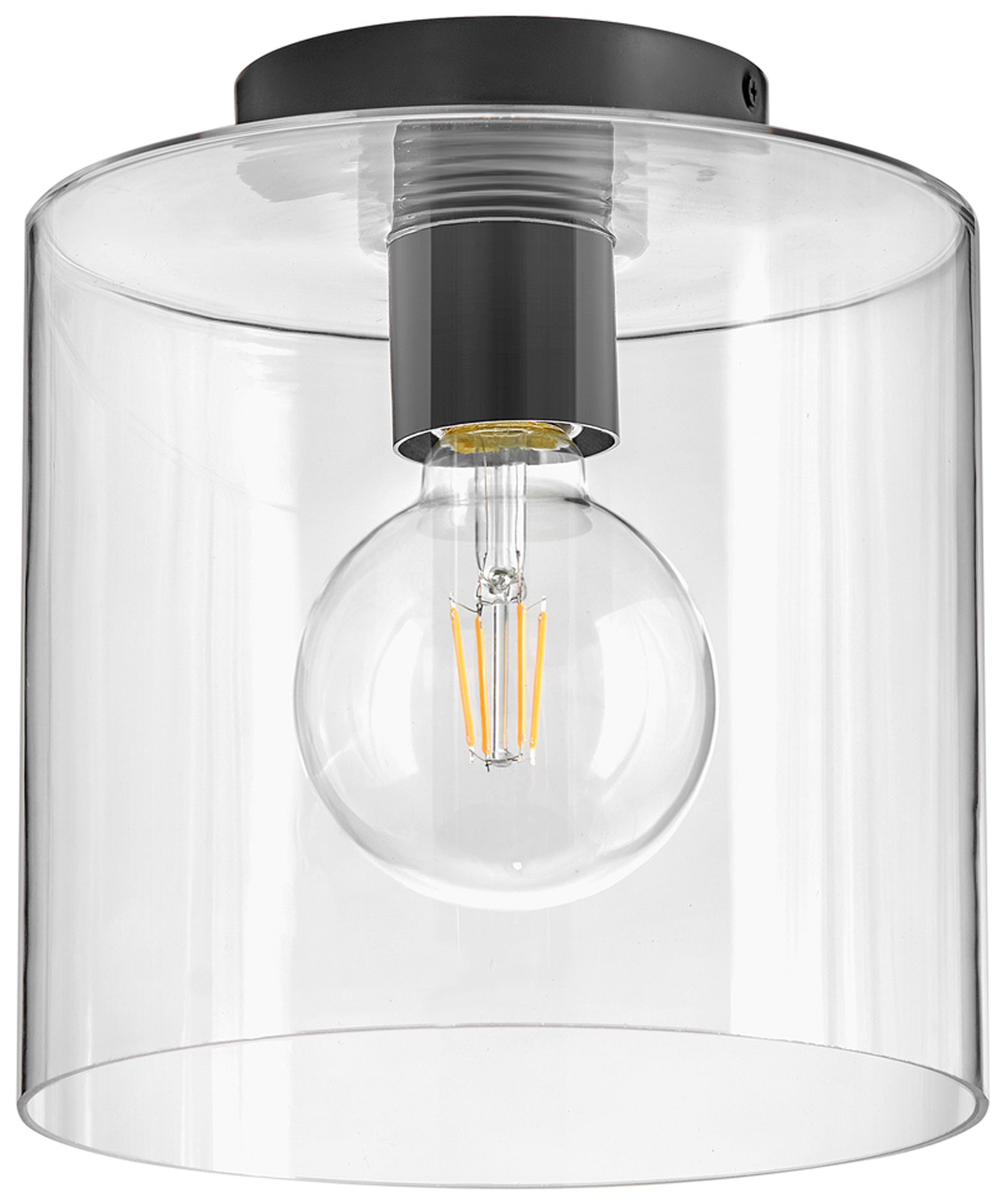 Image 2 Lark Pippa Interior Extra Small Flush Mount 8.5" Clear Black more views