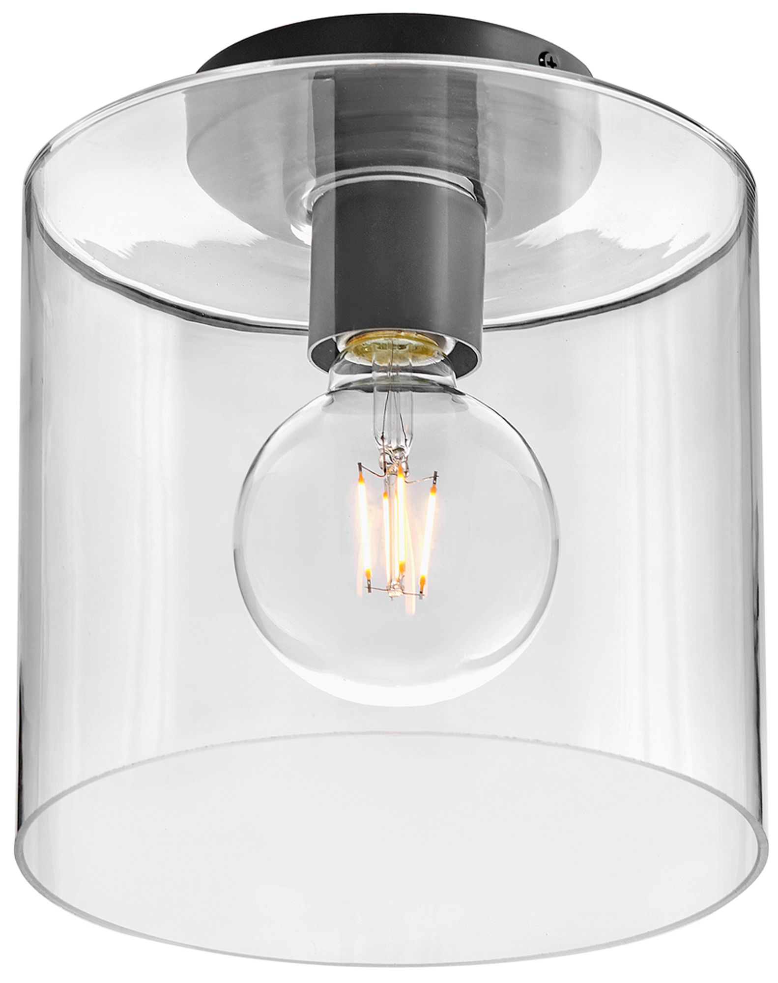 Image 5 Lark Pippa Interior Extra Small Flush Mount 8.5" Clear Black more views