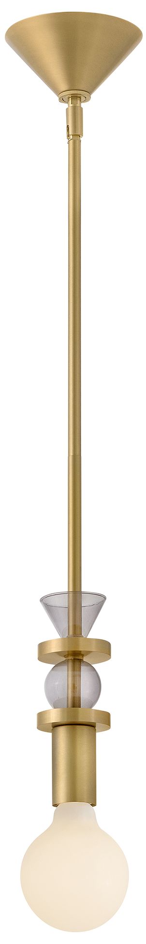 Lark Prim Extra Small Pendant 5.25" Lacquered Brass