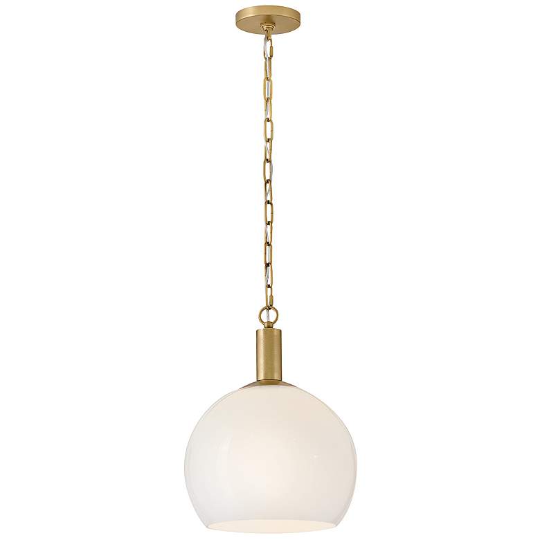 Image 1 Lark Rivi Interior Medium Pendant 13" Lacquered Brass