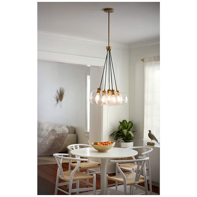Image 3 Lark-Rumi Pendant-Five Light Pendant-Lacquered Brass more views