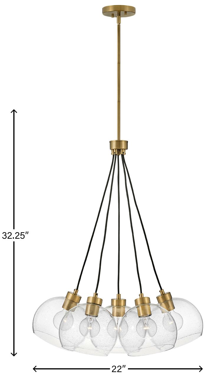 Lark-Rumi Pendant-Five Light Pendant-Lacquered Brass