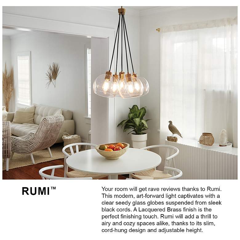 Image 5 Lark-Rumi Pendant-Single Light Pendant-Lacquered Brass more views