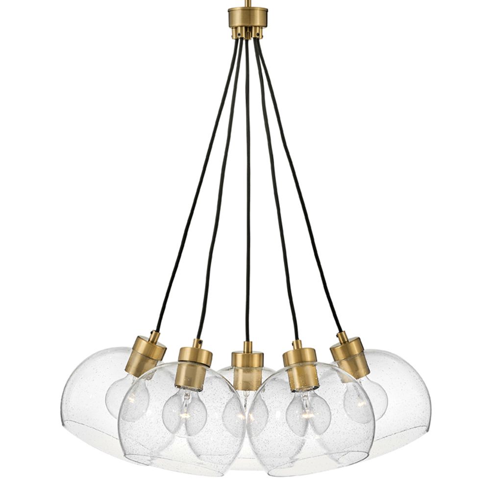Image 5 Lark Rumi Small Single Tier Chandelier 32.25" Lacquered Brass more views