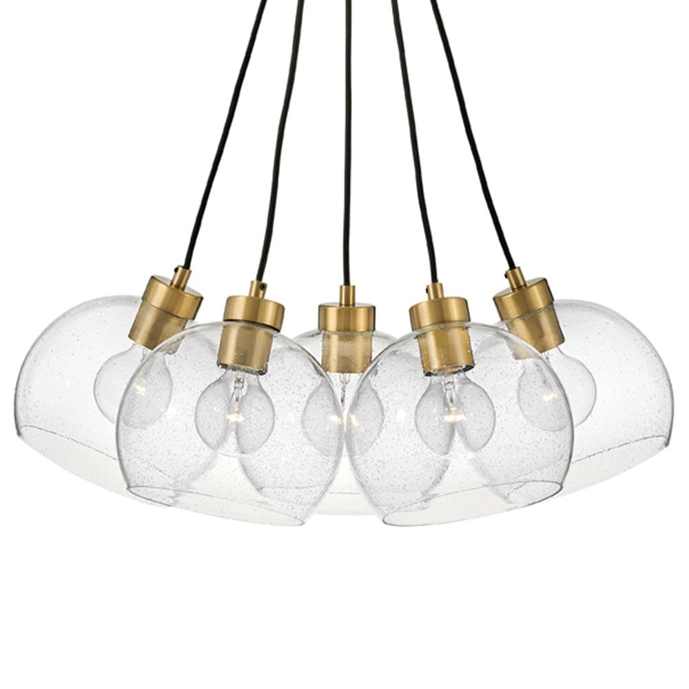 Image 6 Lark Rumi Small Single Tier Chandelier 32.25" Lacquered Brass more views