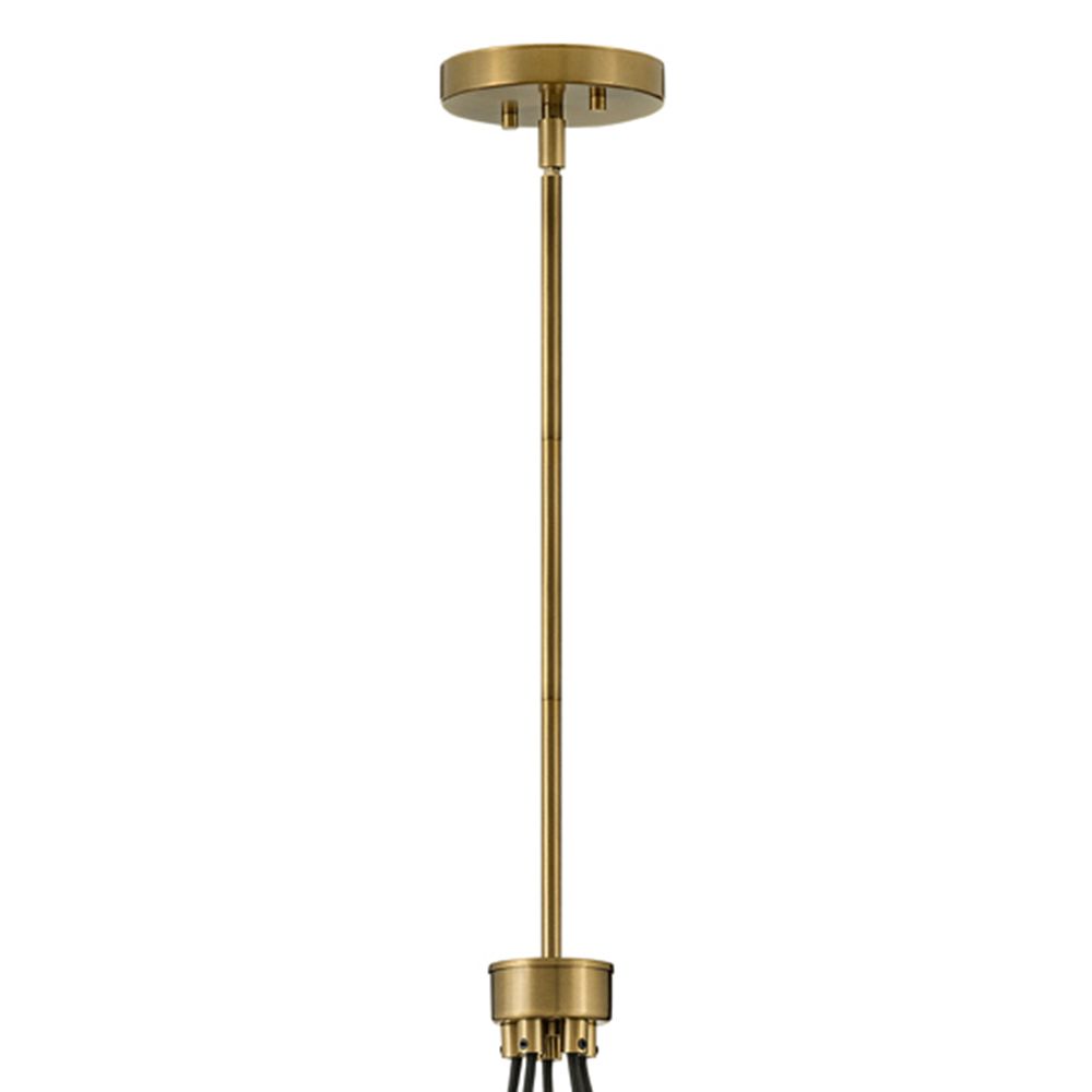 Lark Rumi Small Single Tier Chandelier 32.25" Lacquered Brass