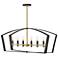 Lark Sammi Interior Large Six Light Linear Chandelier 40" Black