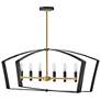 2_Lark Sammi Interior Large Six Light Linear Chandelier 40" Black more views