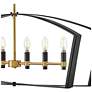 3_Lark Sammi Interior Large Six Light Linear Chandelier 40" Black more views