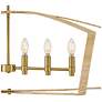 3_Lark Sammi Interior Large Six Light Linear Chandelier 40" Lacquered Brass more views