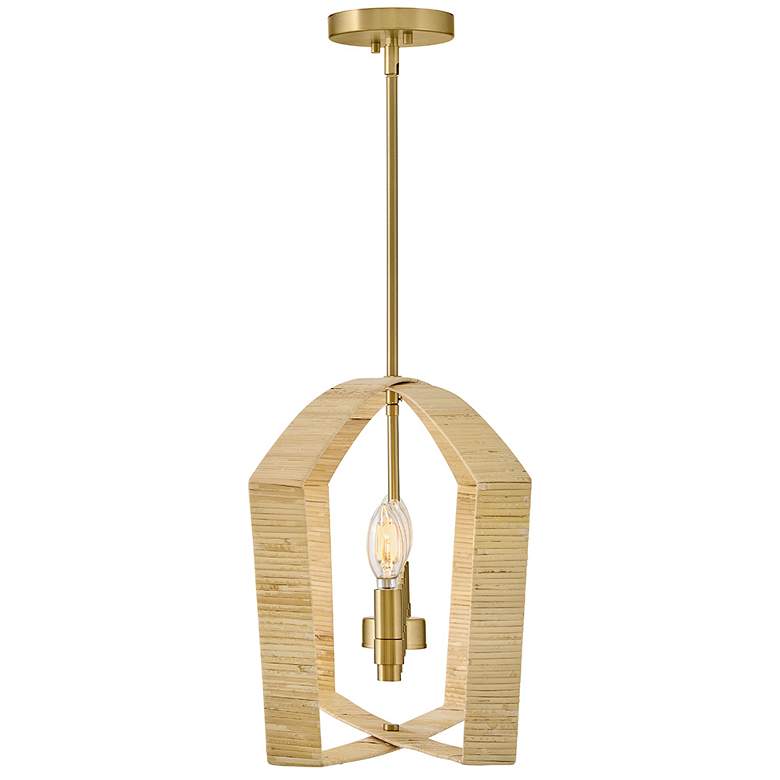 Image 7 Lark Sammi Interior Large Six Light Linear Chandelier 40" Lacquered Brass more views