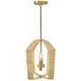 7_Lark Sammi Interior Large Six Light Linear Chandelier 40" Lacquered Brass more views