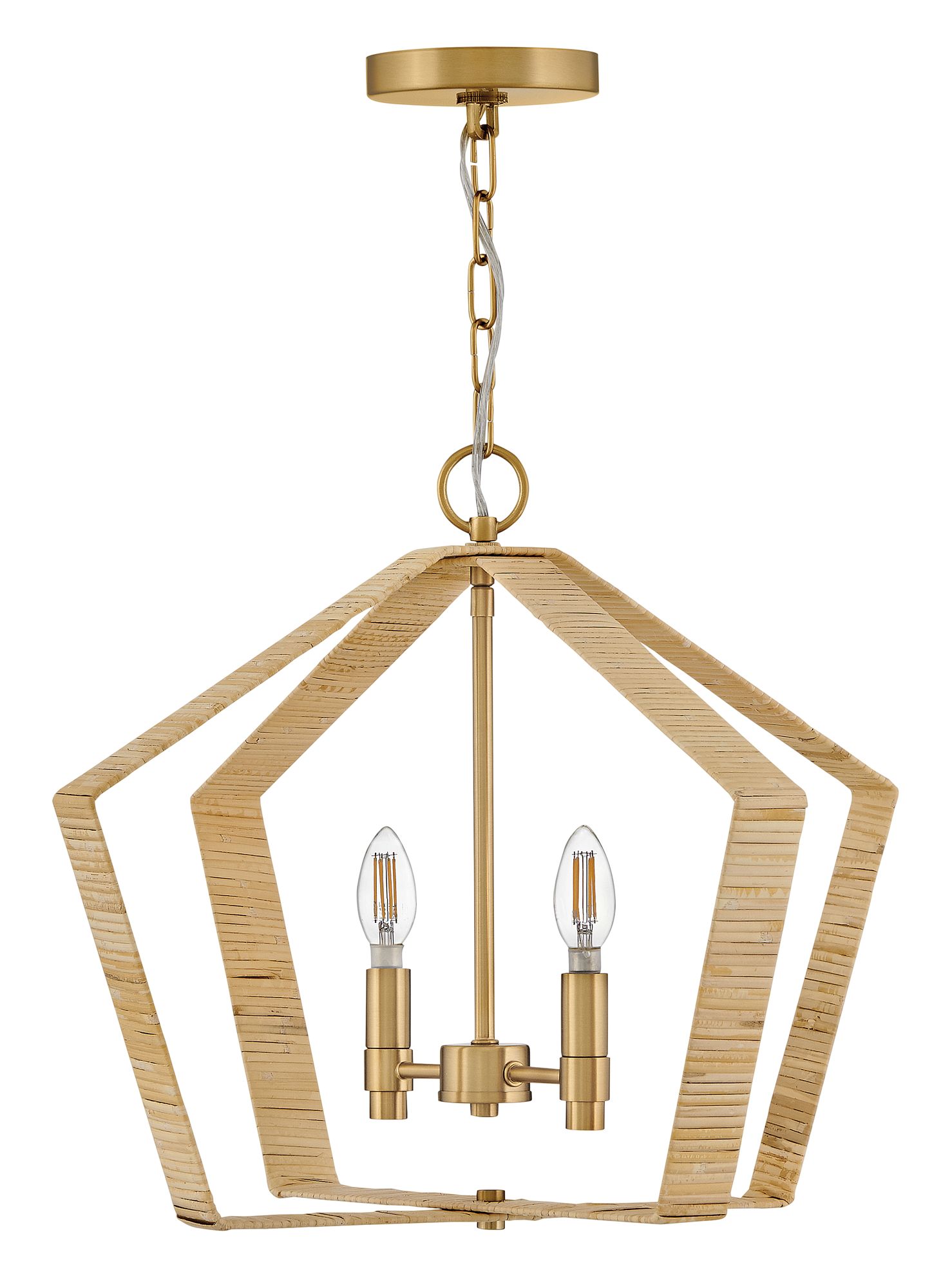 Image 2 Lark Sammi Large Pendant 20" Lacquered Brass more views