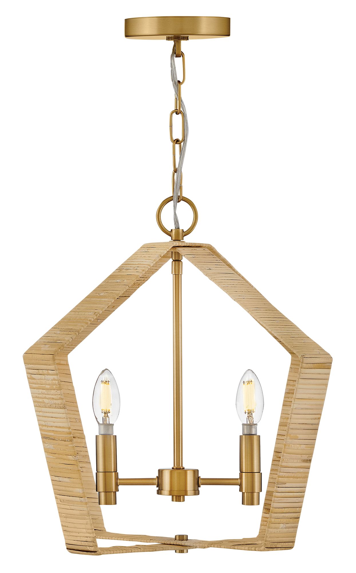 Image 4 Lark Sammi Large Pendant 20" Lacquered Brass more views