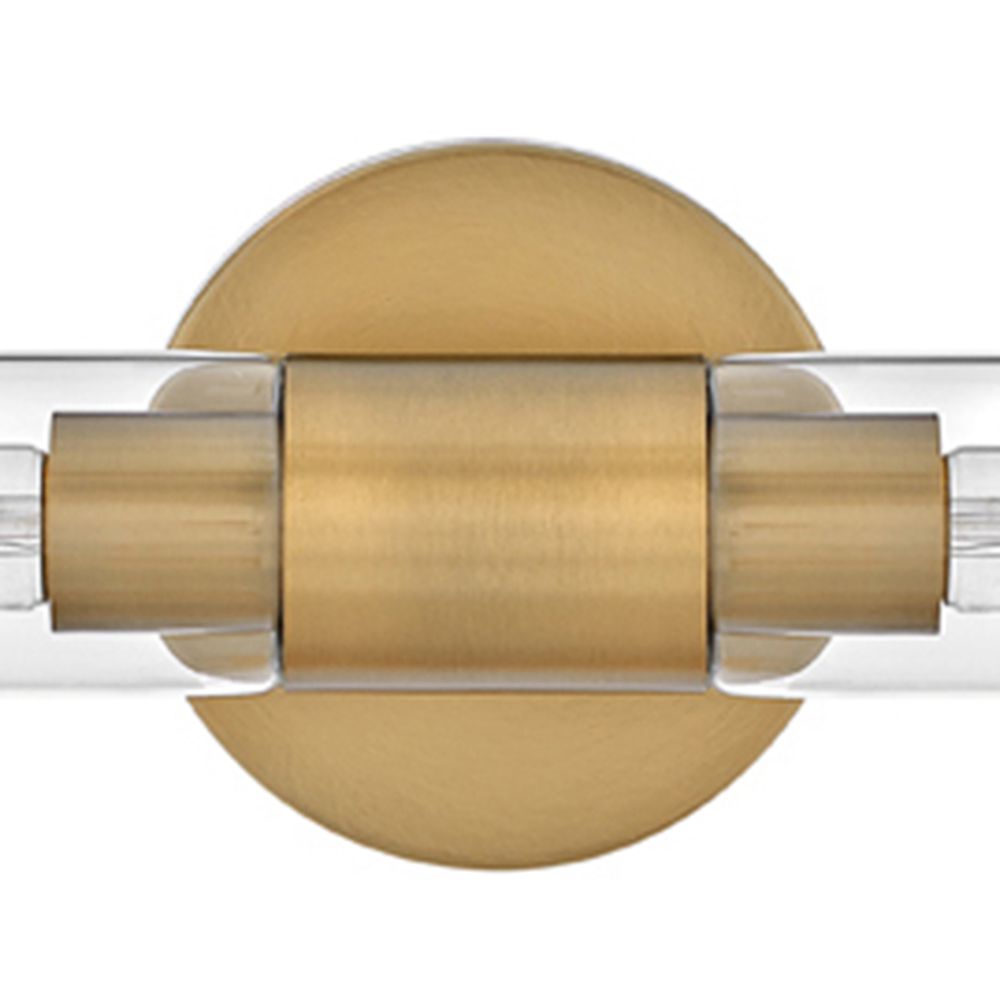 Thumbnail3 of Lark Shea 24" Wide Lacquered Brass 2-Light Vanity Bath Light more views