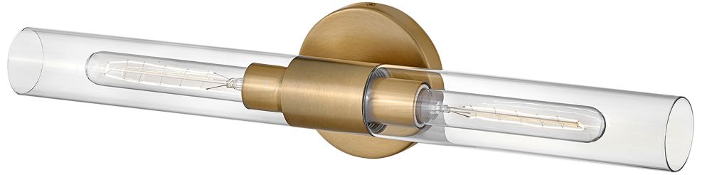 Lark Shea 24" Wide Lacquered Brass 2-Light Vanity Bath Light