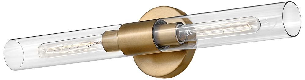 Lark Shea 24" Wide Lacquered Brass 2-Light Vanity Bath Light