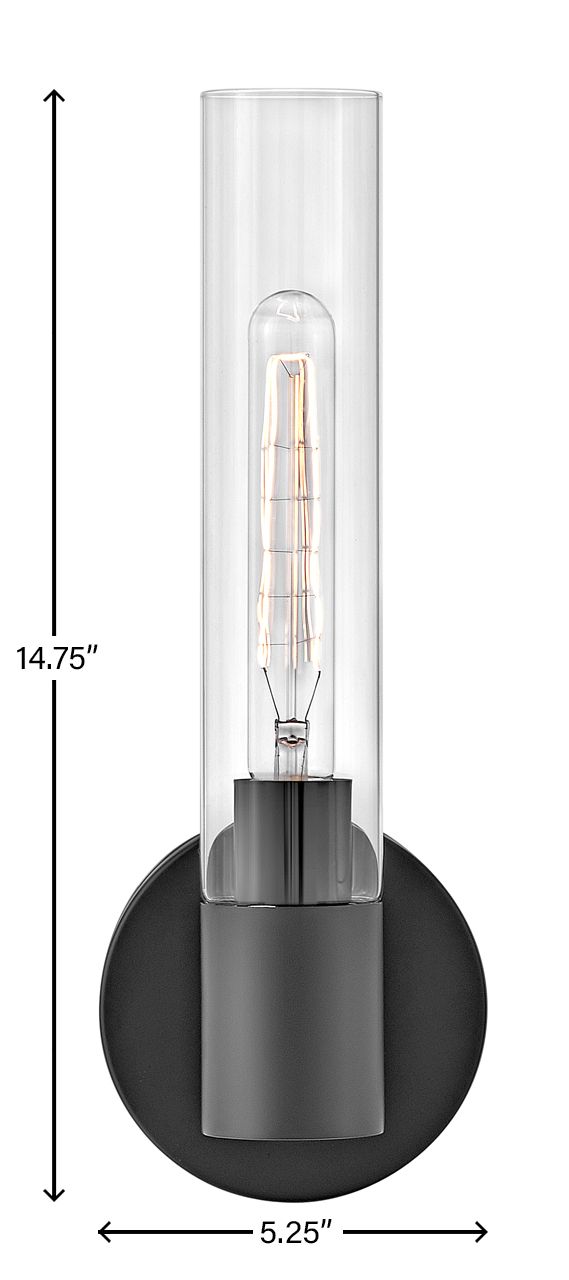 Lark Shea Bath Medium Single Light Vanity 14.75" Black