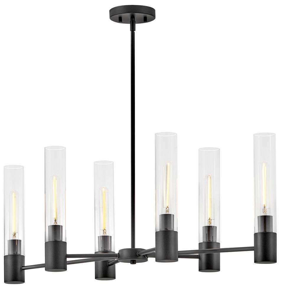 Lark Shea Interior Small Linear Chandelier 34" Black